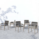 Sherwood Outdoor Arm Chair, Charcoal/Weathered Grey