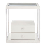 Silhouette Side Table, Eggshell-Furniture - Accent Tables-High Fashion Home