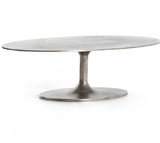 Simone Coffee Table, Antique Nickel-Furniture - Accent Tables-High Fashion Home