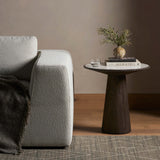 Skye End Table, White Marble