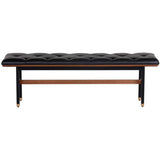 Staten Bench, Black-Furniture - Chairs-High Fashion Home