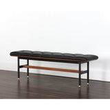 Staten Bench, Black-Furniture - Chairs-High Fashion Home