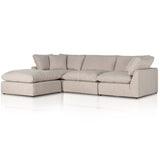 Stevie 3 Piece Sectional w/ Ottoman, Gibson Wheat