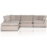 Stevie 4 Piece Sectional w/ Ottoman, Gibson Wheat