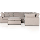 Stevie 5 Piece Sectional w/ Ottoman, Gibson Wheat