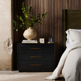 Suki Large Nightstand, Burnished Black