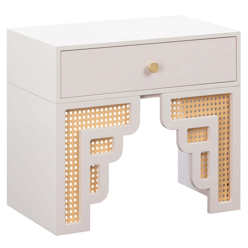 Suzie Nightstand, Cream-Furniture - Bedroom-High Fashion Home