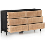 Sydney 6 Drawer Dresser, Black-Furniture - Bedroom-High Fashion Home