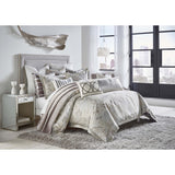 Theo Duvet Set, Grey/Ivory