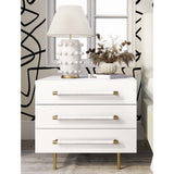 Trident Nightstand, White-Furniture - Bedroom-High Fashion Home