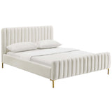 Angela Bed, Cream-Furniture - Bedroom-High Fashion Home