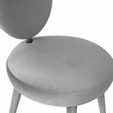 Kylie Dining Chair Velvet, Light Grey-Furniture - Dining-High Fashion Home