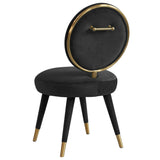 Kylie Dining Chair Velvet, Black-Furniture - Dining-High Fashion Home