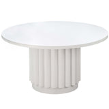 Kali 55" Round Dining Table, White-Furniture - Dining-High Fashion Home