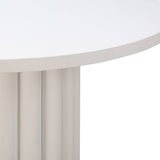 Kali 55" Round Dining Table, White-Furniture - Dining-High Fashion Home