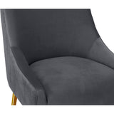 Beatrix Pleated Bar Stool, Dark Grey-Furniture - Dining-High Fashion Home