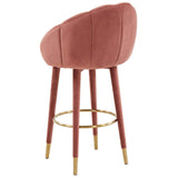 Myla Swivel Bar Stool, Salmon-Furniture - Dining-High Fashion Home