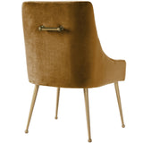 Beatrix Chair, Cognac/Brushed Gold Base-Furniture - Dining-High Fashion Home