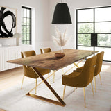 Beatrix Chair, Cognac/Brushed Gold Base-Furniture - Dining-High Fashion Home