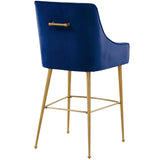 Beatrix Counter Stool, Navy/Brushed Gold Legs-Furniture - Dining-High Fashion Home