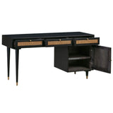 Sierra Desk, Noir-Furniture - Office-High Fashion Home