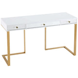 Janie Desk, White - Furniture - Office - High Fashion Home