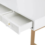 Janie Desk, White - Furniture - Office - High Fashion Home