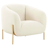 Kandra Chair, Cream Shearling-Furniture - Chairs-High Fashion Home