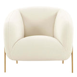 Kandra Chair, Cream Shearling-Furniture - Chairs-High Fashion Home