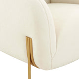 Kandra Chair, Cream Shearling-Furniture - Chairs-High Fashion Home