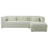 Callie Sectional RAF, Cream-Furniture - Sofas-High Fashion Home