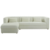 Callie Sectional LAF, Cream-Furniture - Sofas-High Fashion Home