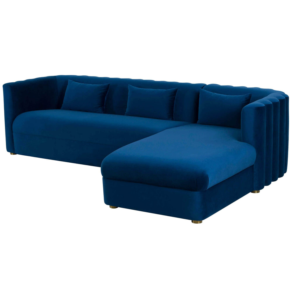 Callie Sectional RAF, Navy-Furniture - Sofas-High Fashion Home