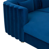 Callie Sectional LAF, Navy-Furniture - Sofas-High Fashion Home