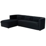 Callie Sectional LAF, Black-Furniture - Sofas-High Fashion Home