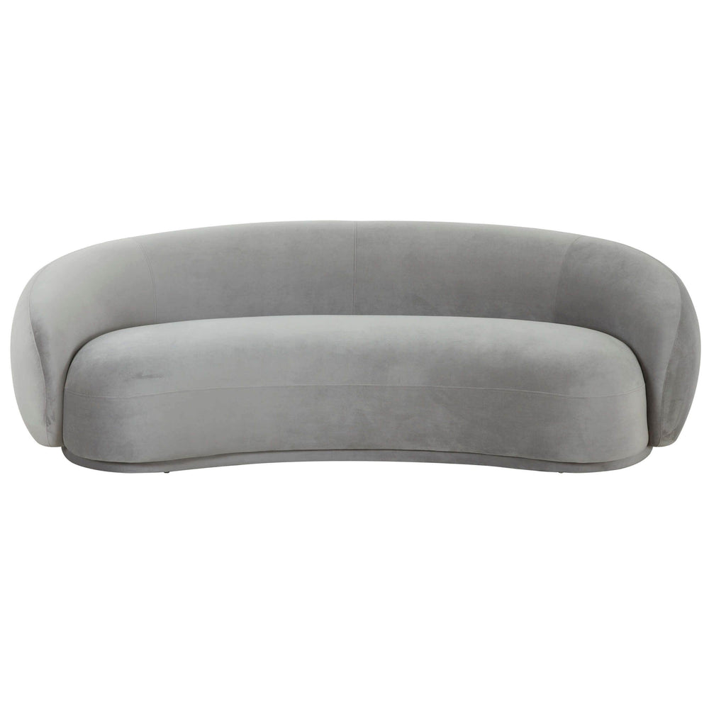 Kendall Velvet Sofa, Light Grey-Furniture - Sofas-High Fashion Home