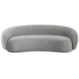 Kendall Velvet Sofa, Light Grey-Furniture - Sofas-High Fashion Home