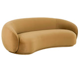 Kendall Velvet Sofa, Cognac-Furniture - Sofas-High Fashion Home