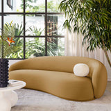 Kendall Velvet Sofa, Cognac-Furniture - Sofas-High Fashion Home