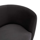 Isabella Velvet Loveseat, Black-Furniture - Sofas-High Fashion Home