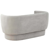 Isabella Velvet Loveseat, Light Grey-Furniture - Sofas-High Fashion Home