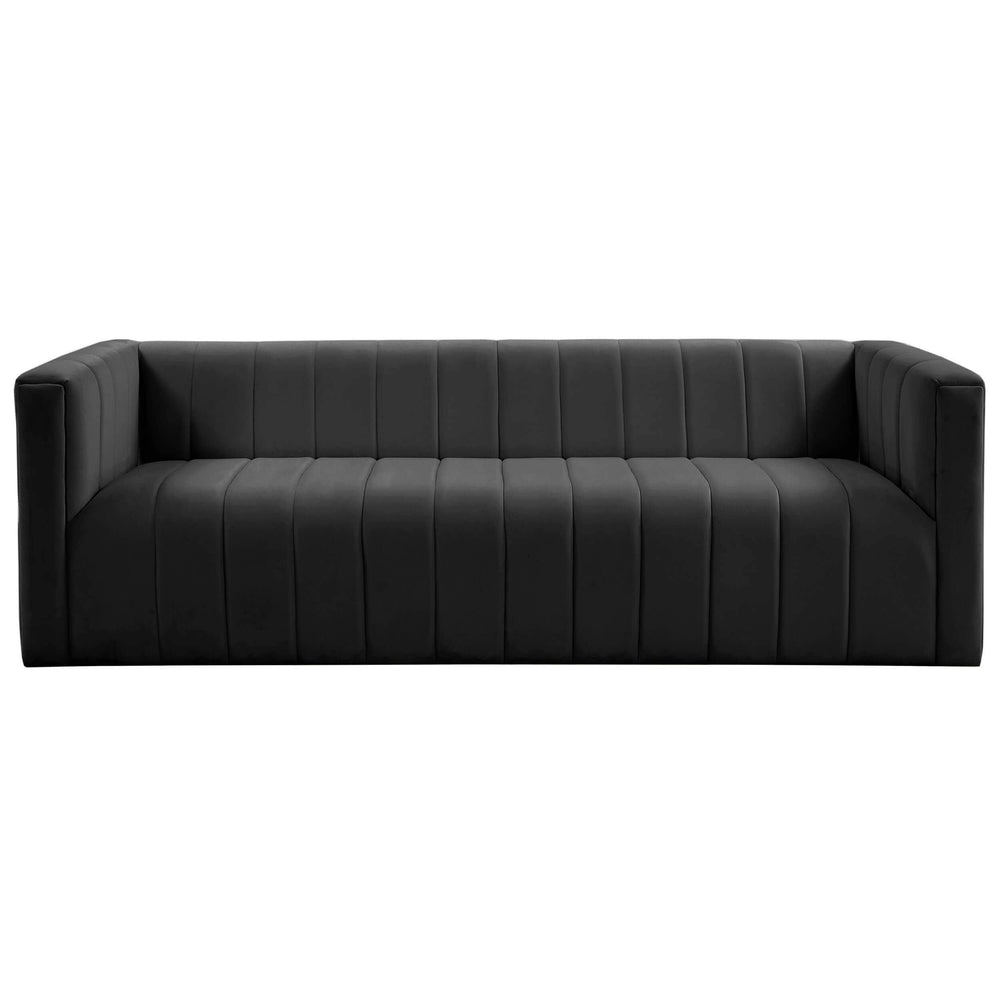 Norah Velvet Sofa, Black-Furniture - Sofas-High Fashion Home