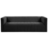 Norah Velvet Sofa, Black-Furniture - Sofas-High Fashion Home