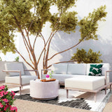 Emerson Outdoor Sectional LAF, Cream-Furniture - Sofas-High Fashion Home