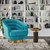 Canyon Swivel Chair, Blue - Furniture - Chairs - High Fashion Home