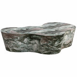 Slab Coffee Table, Faux Grey/Blush Marble-Furniture - Accent Tables-High Fashion Home