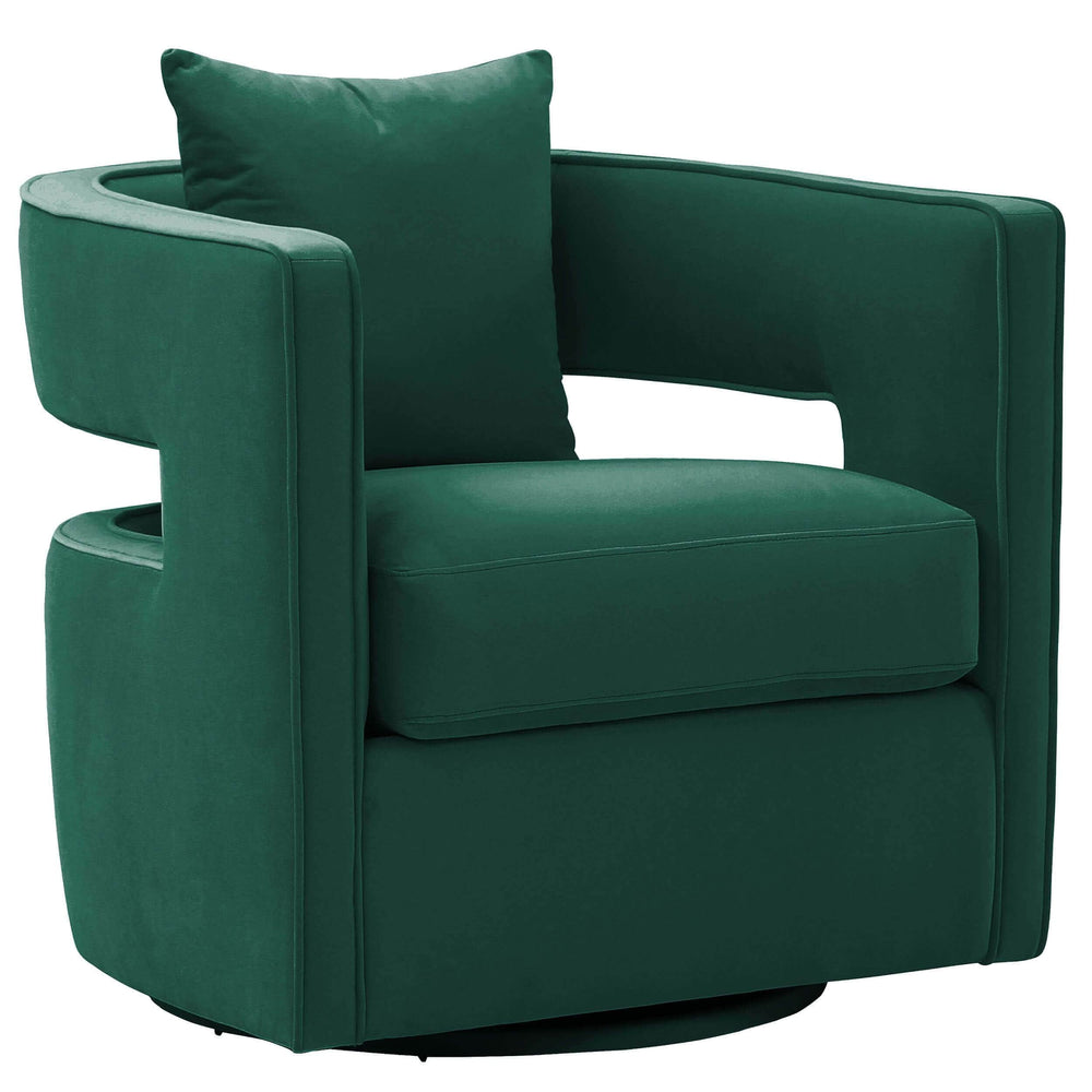 Kenneth Swivel Chair, Forest Green-Furniture - Chairs-High Fashion Home