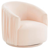 London Pleated Swivel Chair, Peche-Furniture - Chairs-High Fashion Home