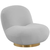 Emily Swivel Chair, Grey-Furniture - Chairs-High Fashion Home