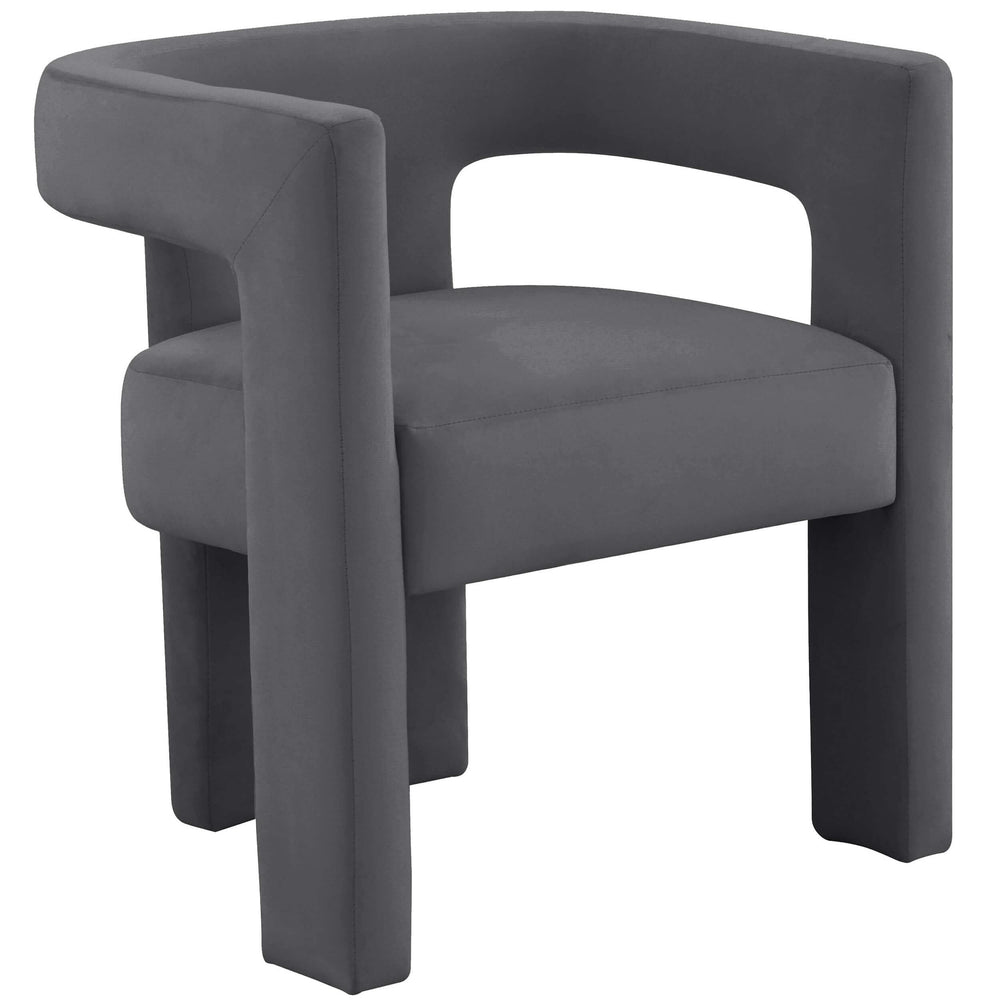 Sloane Velvet Chair, Dark Grey-Furniture - Chairs-High Fashion Home